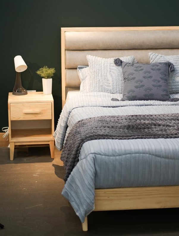 CORAL Cama Tapizado Cilindro