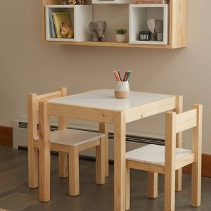 MESA TABLERO<br>Set mesita+2 sillas